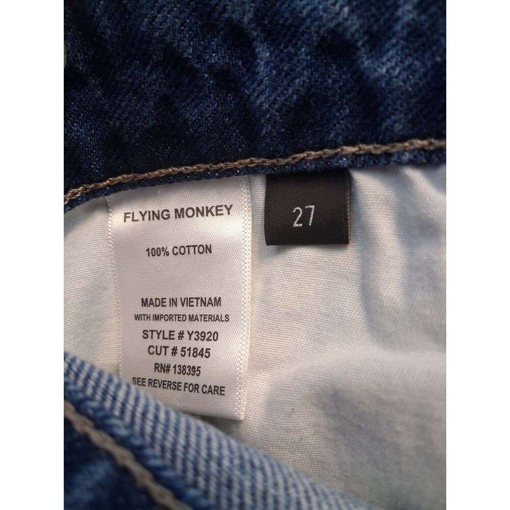 NWT Flying Monkey "Apart" High Rise Mom Jean Y3920 Distressed Straight Cropped - Picture 11 of 12
